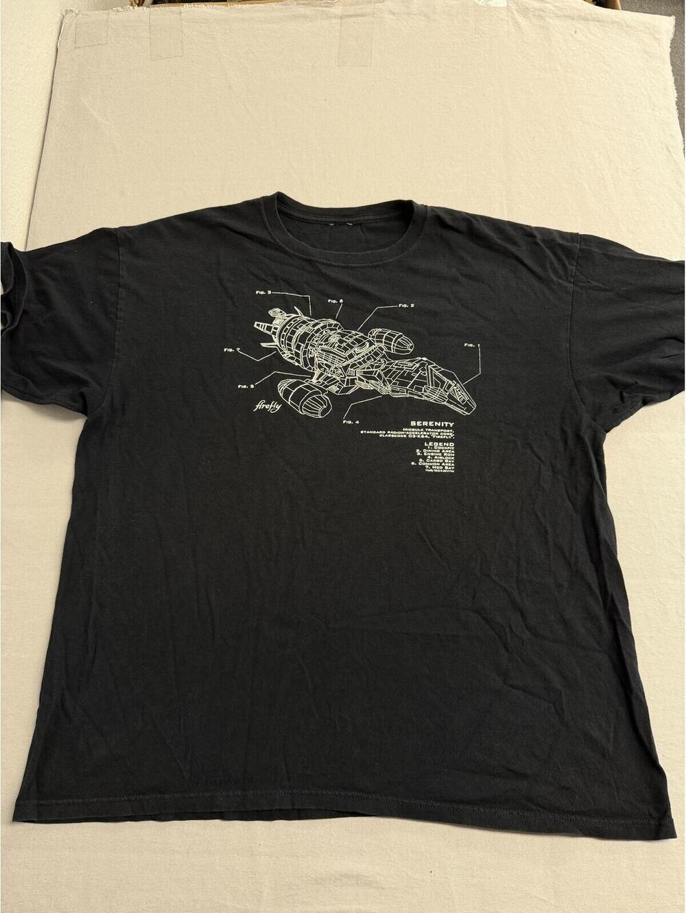 Firefly Tv Show T-shirt - Serenity Spaceship Movie Tee - 2XL